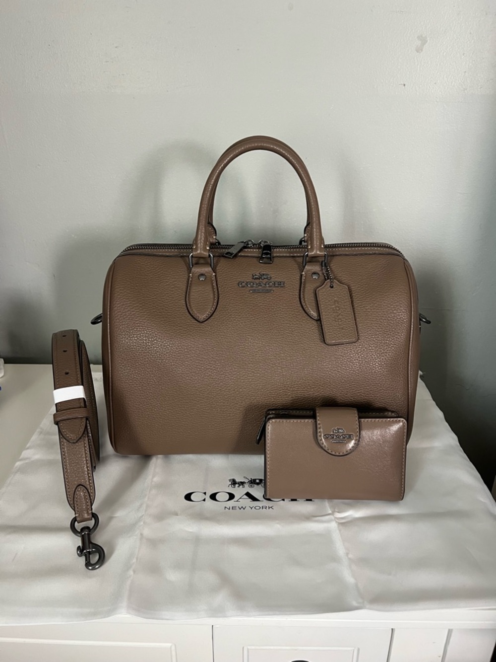 Coach Large Rowan Satchel And Matching Wallet